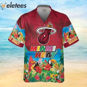 NBA Miami Heat And Toucan Beach 2023 AOP Hawaiian Shirt 2