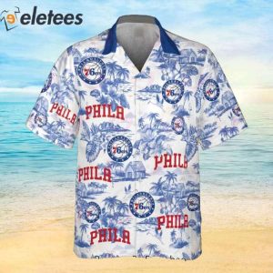 NBA Philadelphia 76ers Special Floral Island 2023 Hawaiian Shirt 2