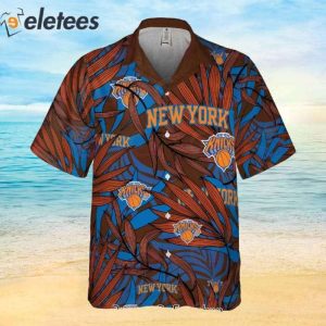 New York Knicks NBA 2023 Tropical Palm Leaves Aloha Hawaiian Shirt 2