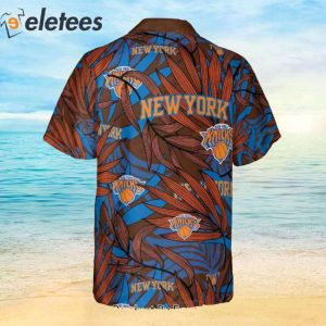 New York Knicks NBA 2023 Tropical Palm Leaves Aloha Hawaiian Shirt 3
