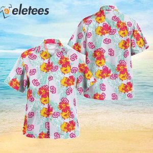 San Diego Padres Hibiscus Pattern 2023 Hawaiian Shirt 1