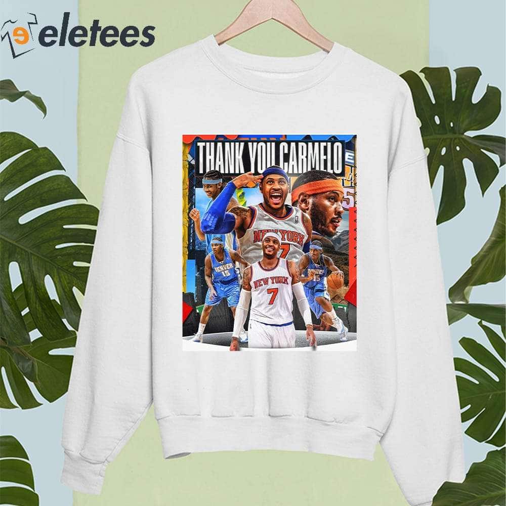 After 19 Seasons In The Nba Carmelo Anthony Has Retired Thank You For  Everything Shirt - Shibtee Clothing