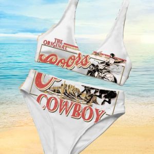 The Original Coors Cowboy Two Piece Bikini Set 1