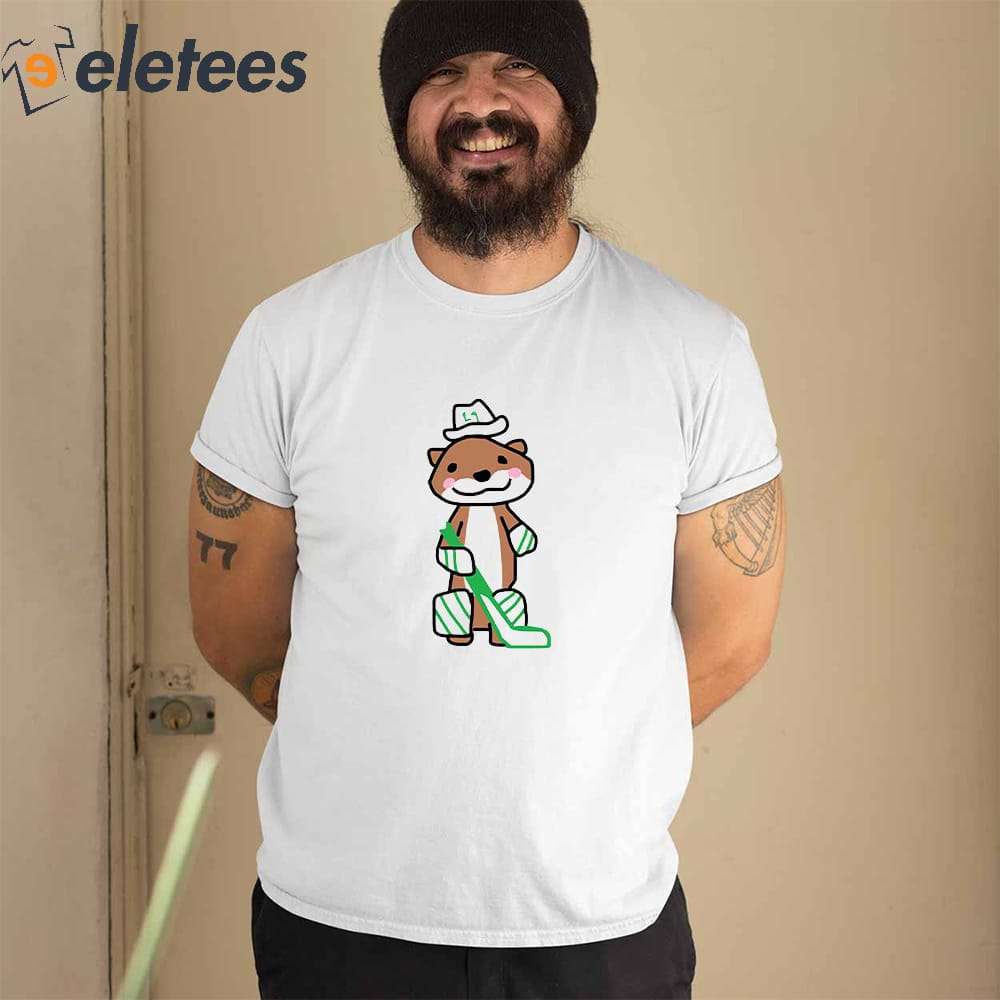 SALE!! Dallas Stars Jake Oettinger Hockey Otter T-Shirt S-3XL Gift Fan Made  men