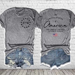 United States of America 4th Of July T Shirt 1
