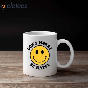 Yellow Smiley Dont Happy Be Worry Mug 3