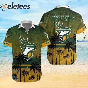 CFL Edmonton Eskimos Tropical Tree Hawaiian Shirt 1