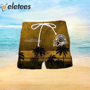 CFL Hamilton Tiger Cats Tropical Tree Hawaiian Shirt 2