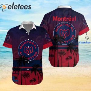 CFL Montreal Alouettes Tropical Tree Hawaiian Shirt