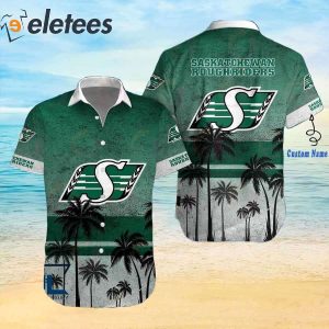 CFL Saskatchewan Roughriders Tropical Tree Hawaiian Shirt