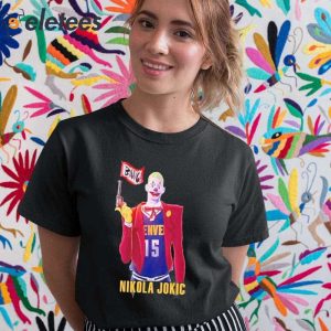 Denver Nuggets Jokic Bang Bang Cartoon Art Shirt 2