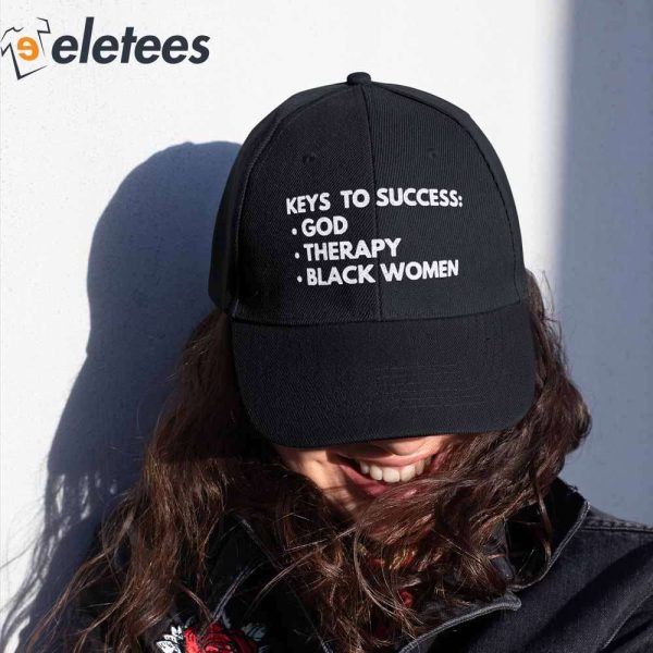 Keys To Success God Therapy Black Woman Hat