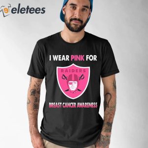 Pink on sale raiders shirt