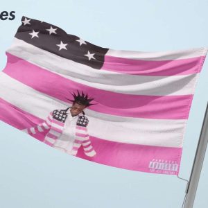 Lil Uzi Vert Pink Tape Tapestry American Flag 2
