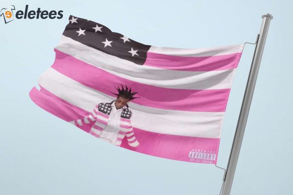 Lil Uzi Vert Pink Tape Tapestry, American Flag