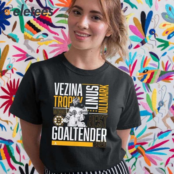 Linus Ullmark Boston Bruins 2023 Vezina Trophy Winner Shirt