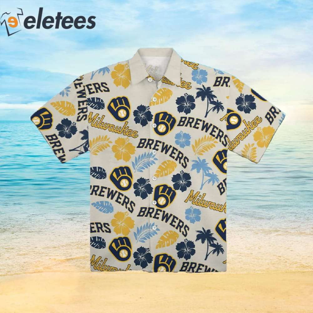 Milwaukee Brewers MLB Flower Classic Full Print Hawaiian Shirt
