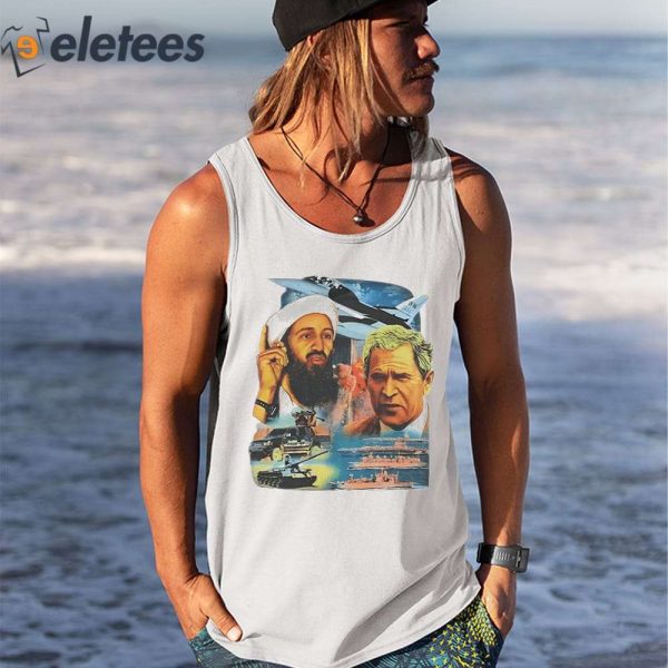 New Rare Osama Bin Laden Vs Bush War America Shirt