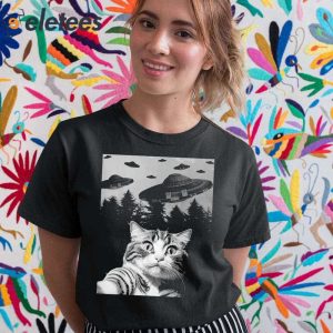 UFO Cat Selfie Shirt 1