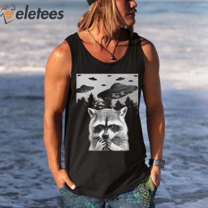 UFO Raccoon Selfie Shirt 2