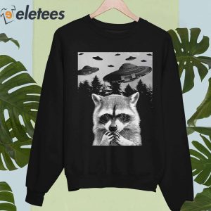UFO Raccoon Selfie Shirt 4