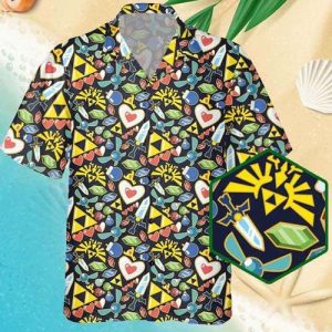Zelda Theme Shirt Items Hawaiian 1