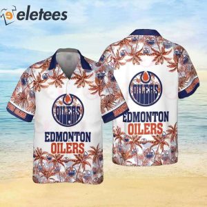 NHL Edmonton Oilers 2023 Palm Tree Hawaiian Shirt