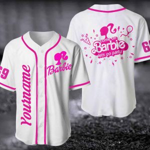 Barbie Come On Lets Go Party Custom Baseball Jersey 2