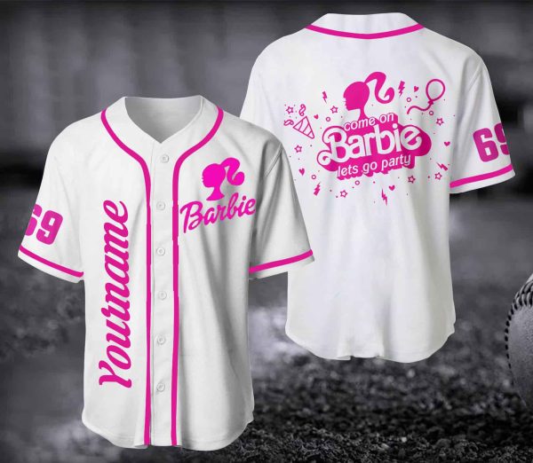 Barbie Come On Let’s Go Party Custom Baseball Jersey