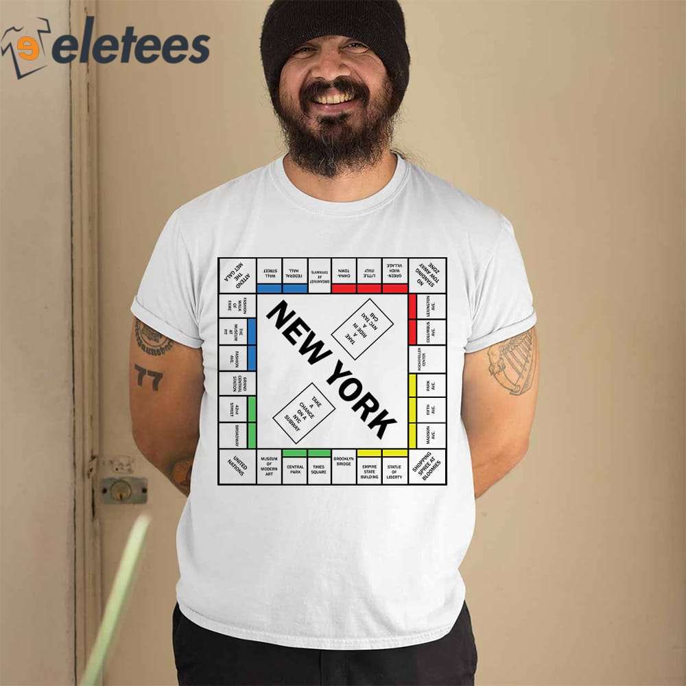 New York Monopoly Sweatshirt And Just Like That Carrie Shirt Monopoly  T-shirt Classic Board Game White Tee V-neck Long Sleeve Eagle HBD Store