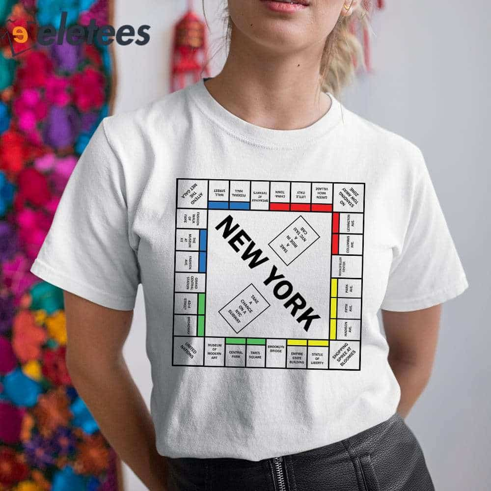 New York Monopoly Sweatshirt And Just Like That Carrie Shirt Monopoly  T-shirt Classic Board Game White Tee V-neck Long Sleeve Eagle HBD Store