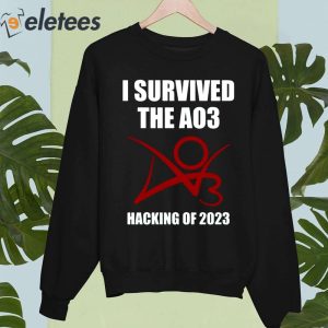 I Survived The Ao3 Hacking Of 2023 Shirt 4