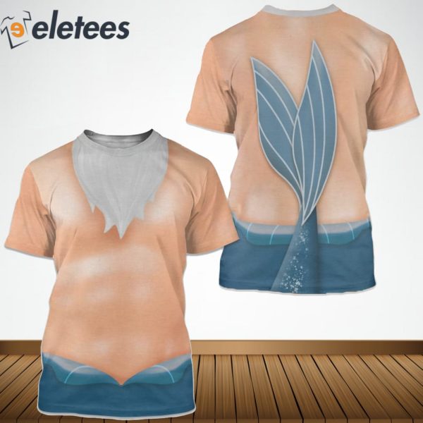 King Triton The Little Mermaid Costume Shirts