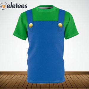 Luigi Super Mario Bros Costume Halloween Cosplay 3D T Shirt 2