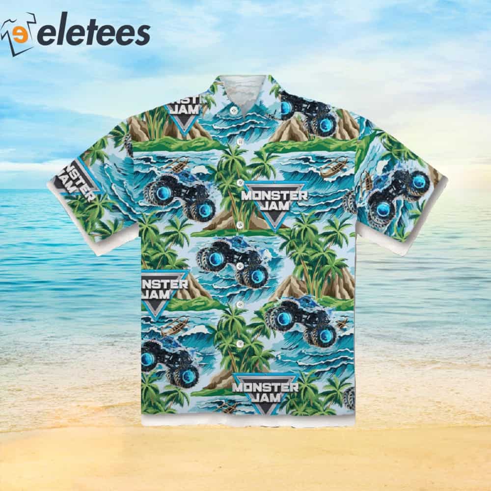 Megalodon Monster Truck Summer Hawaiian Shirt