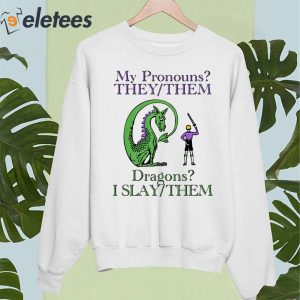 My Pronouns They Them Dragons I Slay Them Shirt 4