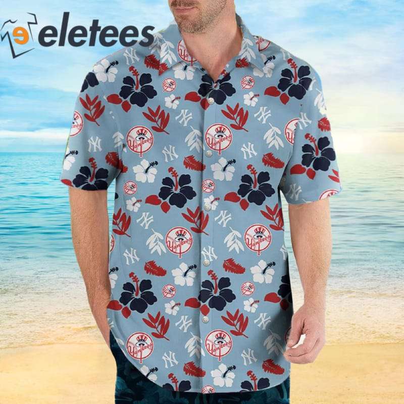 Baseball New York Yankees Floral Tropical Hawaiian Shirt