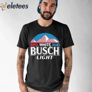 Red White And Busch Light 4th Of July 2023 Logo Shirt