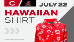 Reds Hawaiian Shirt on July 22