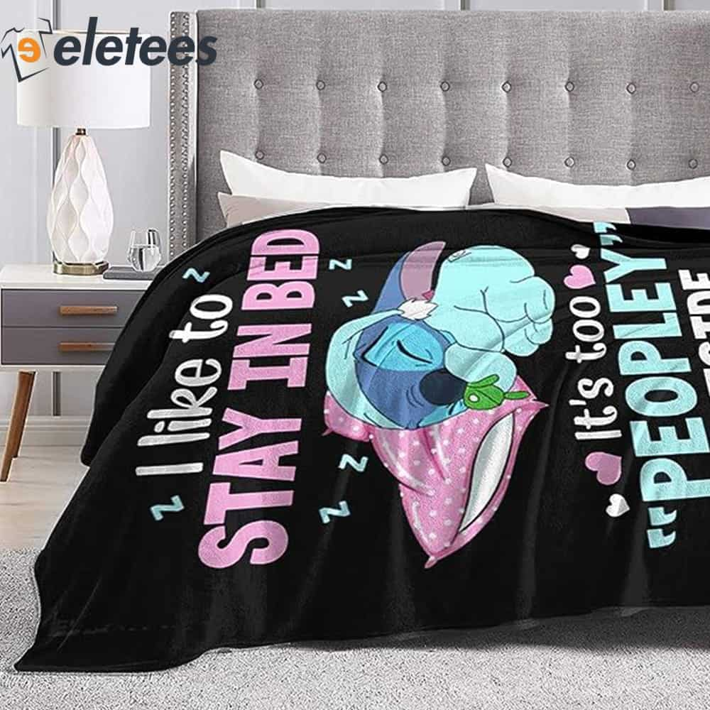 Personalized Lilo And Stitch Sherpa Blanke Christmas Gifts For Kids - Jolly  Family Gifts