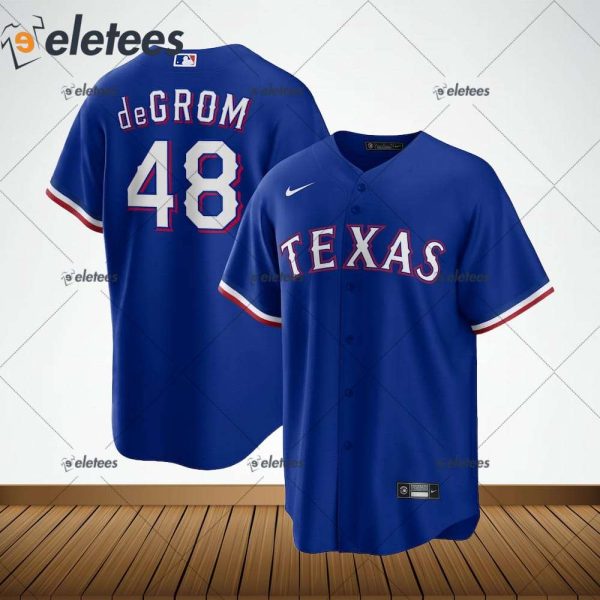 Texas Rangers Jacob deGrom Royal Away Replica Jersey