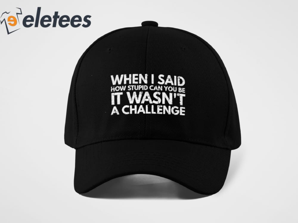 When I Said How Stupid Can You Be It Wasnt A Challenge Hat 2