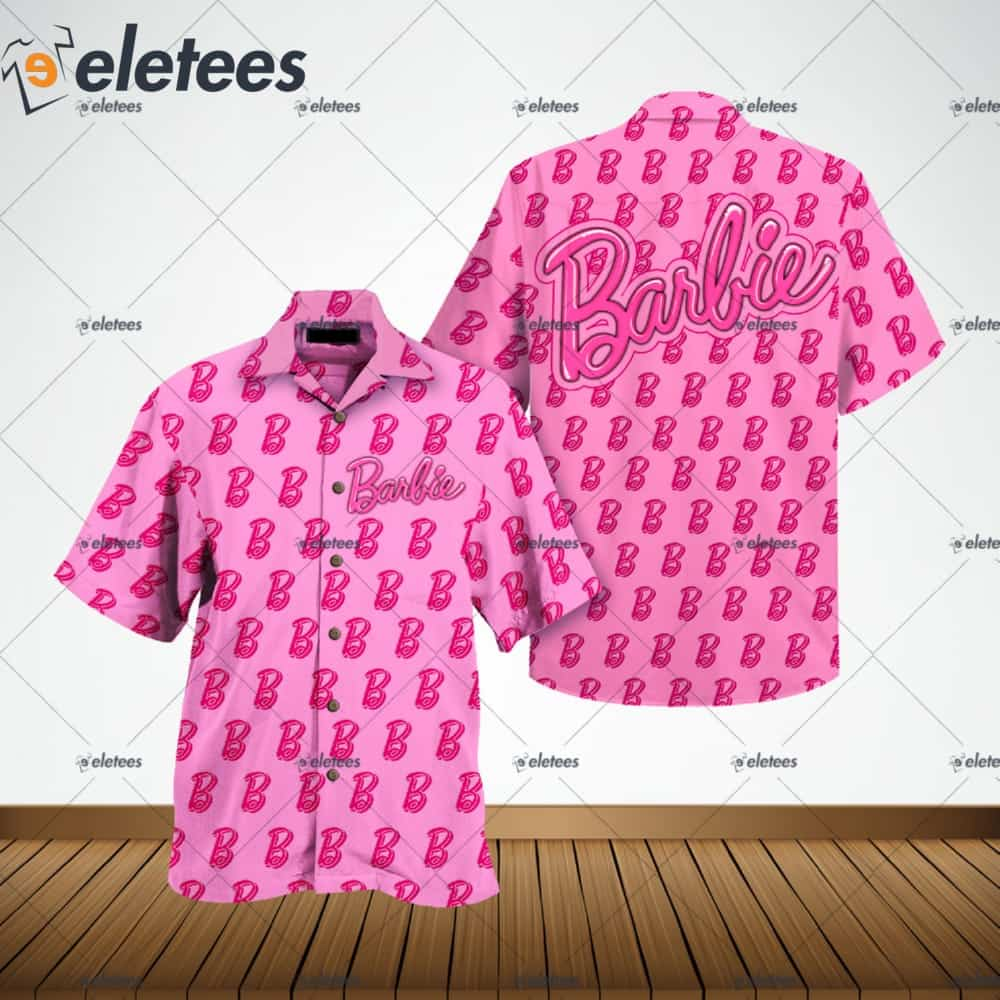 Barbie B Logo Pattern Pink Hawaiian Shirt