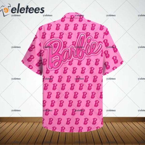 Barbie B Logo Pattern Pink Hawaiian Shirt
