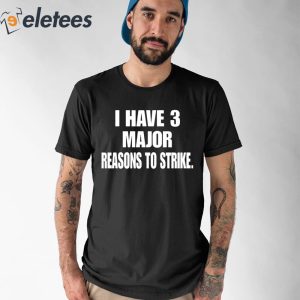 I Have 3 Major Reasons To Strike Shirt 1