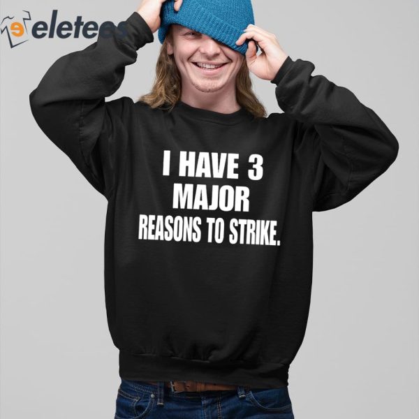 I Have 3 Major Reasons To Strike Shirt