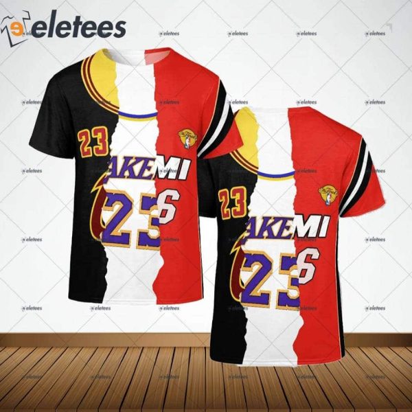 Lebron James Number and Logo 3 Clubs Jersey Shirt