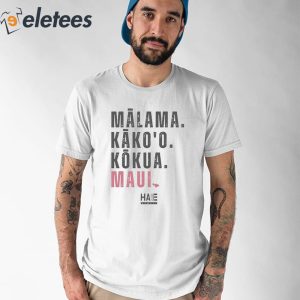 Malama Kako’s Kokua Maui Shirt