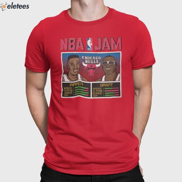 NBA Jam Pippen Grant Chicago Bulls Shirt