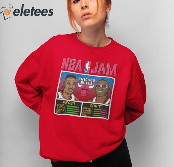 NBA Jam Pippen Grant Chicago Bulls Shirt